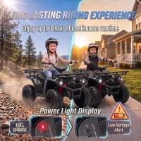 Quad électrique pour enfants ATV 12V, Noir