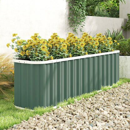 Galvanized Raised Garden Bed, Deep Rot Planter Box, 7' x 2' x 2', Light Green Galvanized Planter Boxes at Gallery Canada