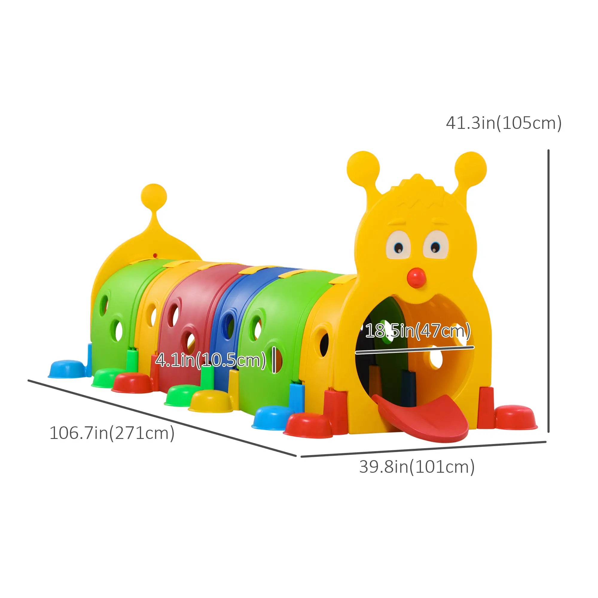Caterpillar Tunnel for Kids, 3-6 Years, Multicoloured Children's Play Tunnels at Gallery Canada