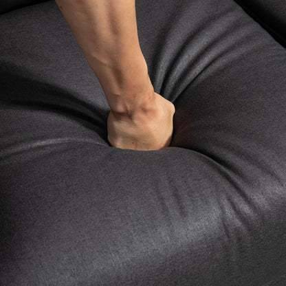 2 Seater Reclining Loveseat, Footrest, Split Backrest, Dark Grey 2-Seater Sofas at Gallery Canada