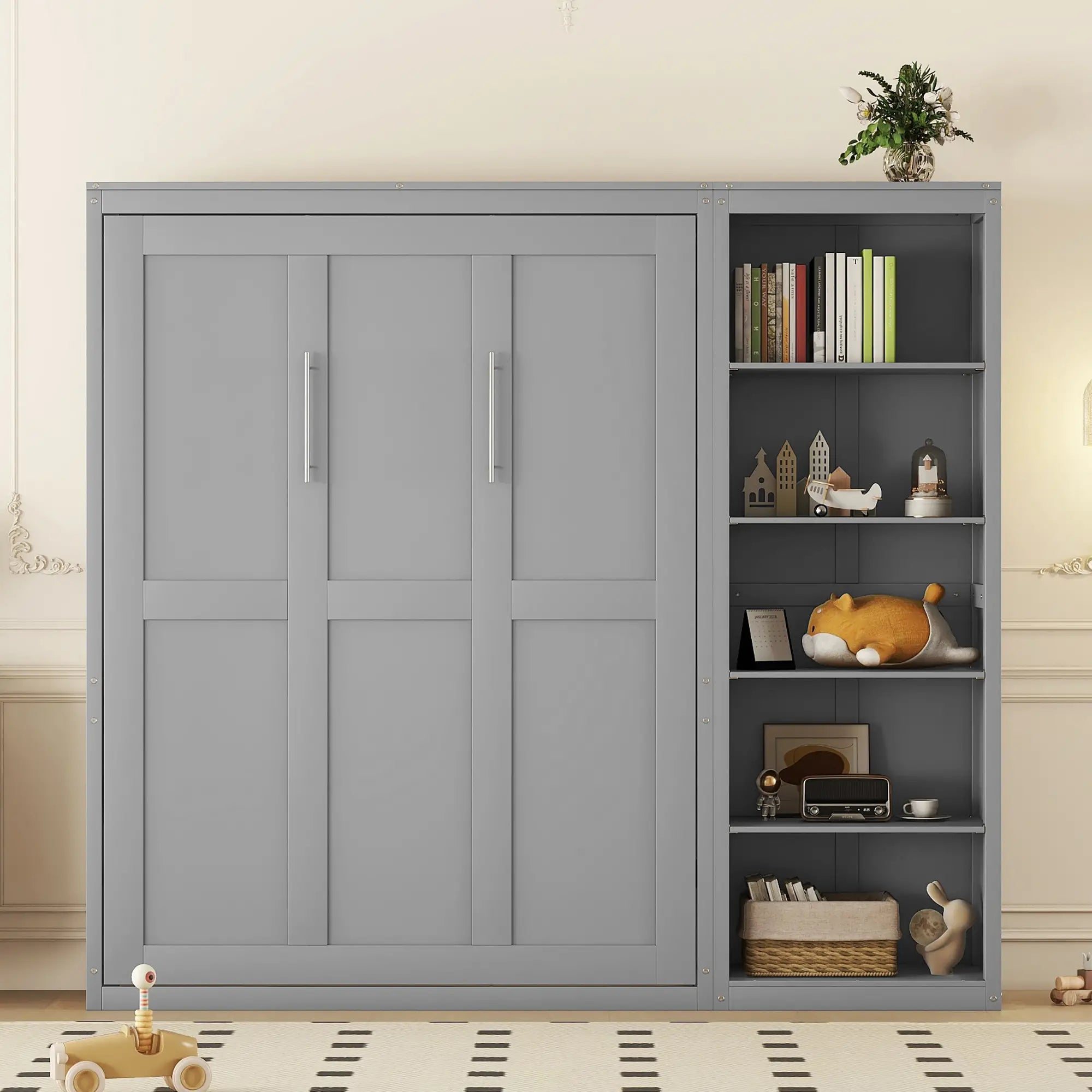 Murphy Bed with Storage, Dual Piston, Space-Saving, 94