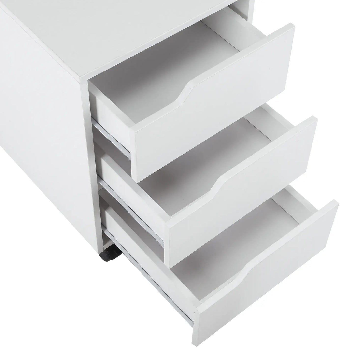 3 Drawer File Cabinet, Mobile Vertical Filing Cabinet with Wheels, White Office Cabinets & Cupboards at Gallery Canada