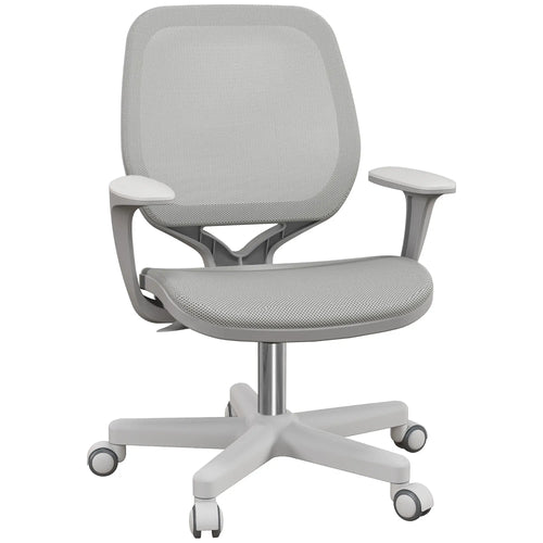 Mesh Back Office Chair, Swivel Castors, Arm, Grey