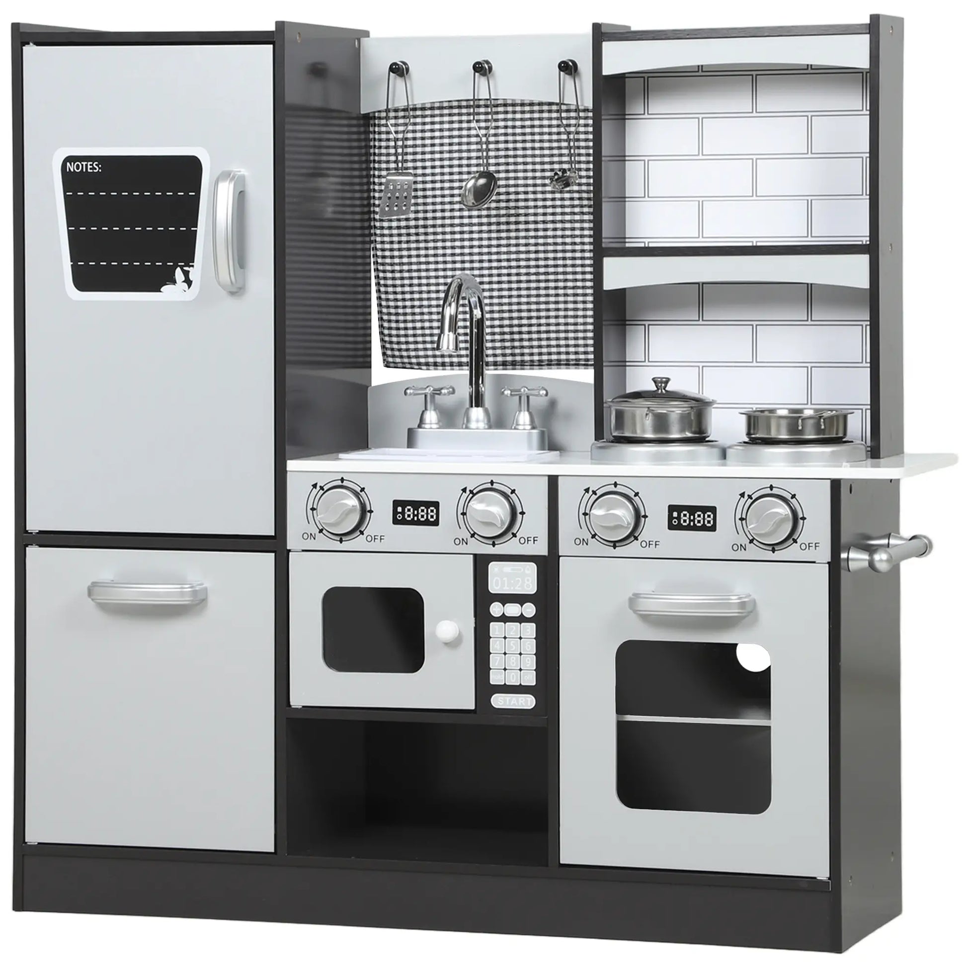 Kids Play Kitchen, Pretend Playset with Sound, Ages 3-8, Dark Brown Play Kitchen at Gallery Canada