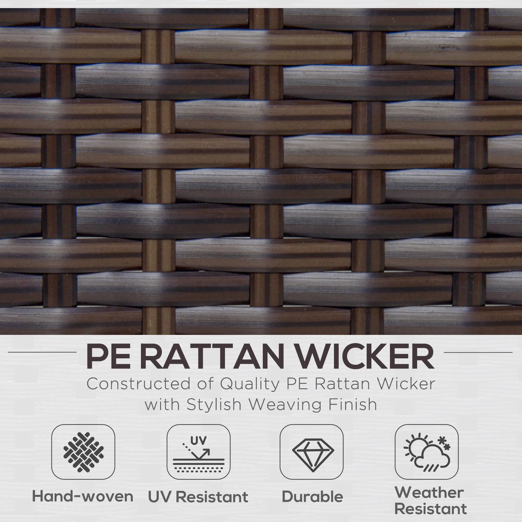 6-Piece Outdoor PE Rattan Sofa Set, Thick Cushions, Glass Top Table, Dark Coffee, Cream White Patio Furniture Sets at Gallery Canada