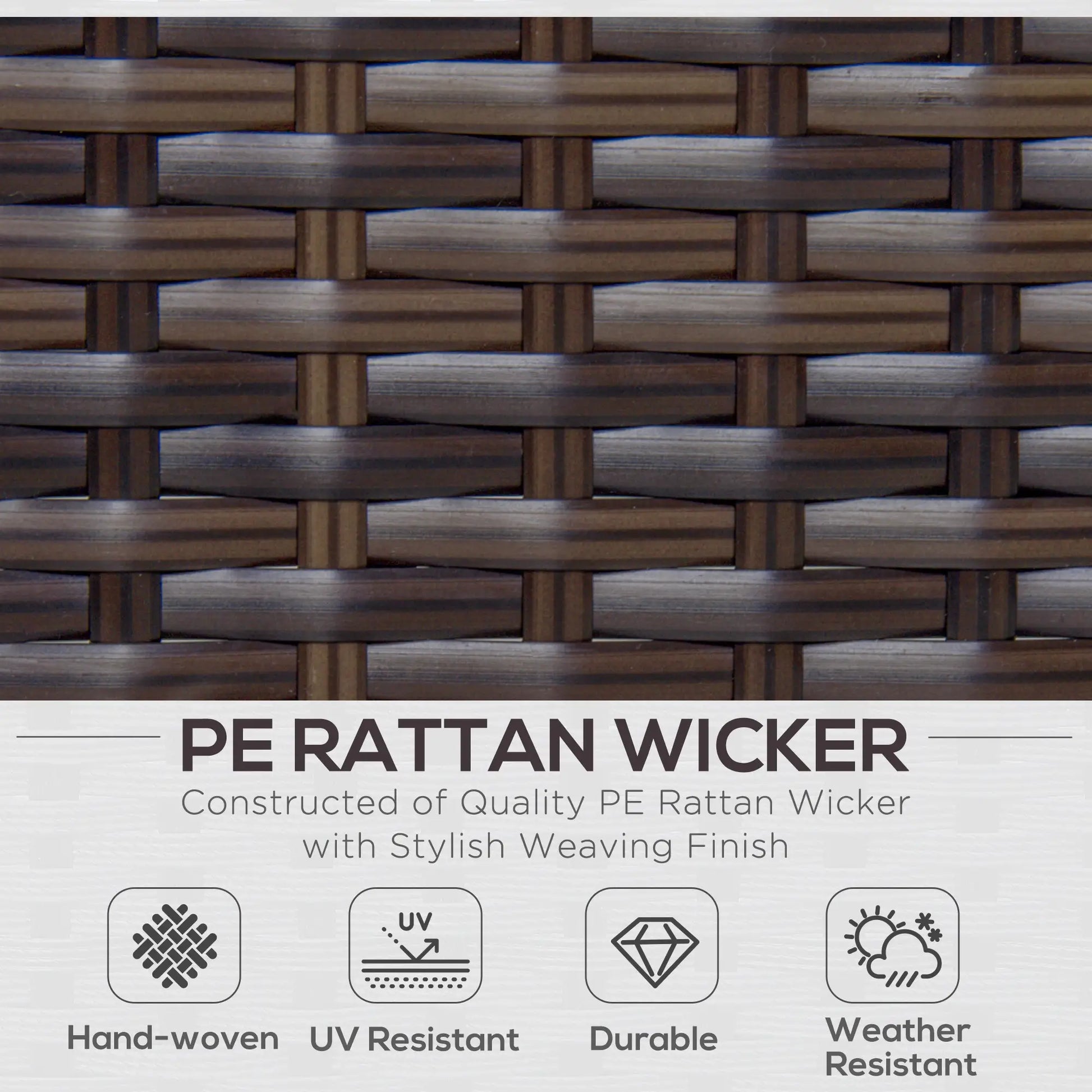 6-Piece Outdoor PE Rattan Sofa Set, Thick Cushions, Glass Top Table, Dark Coffee, Cream White Patio Furniture Sets at Gallery Canada