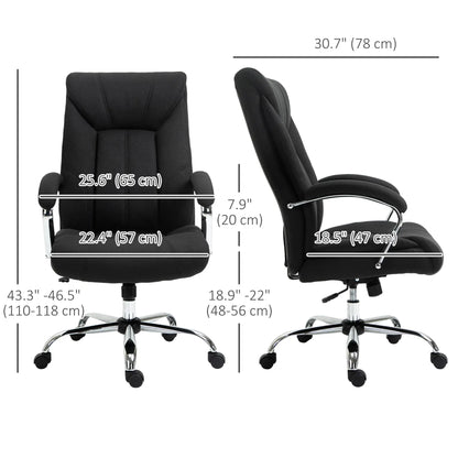 Ergonomic High Back Swivel Office Chair, Adjustable Height, Black Executive & Manager Chairs at Gallery Canada