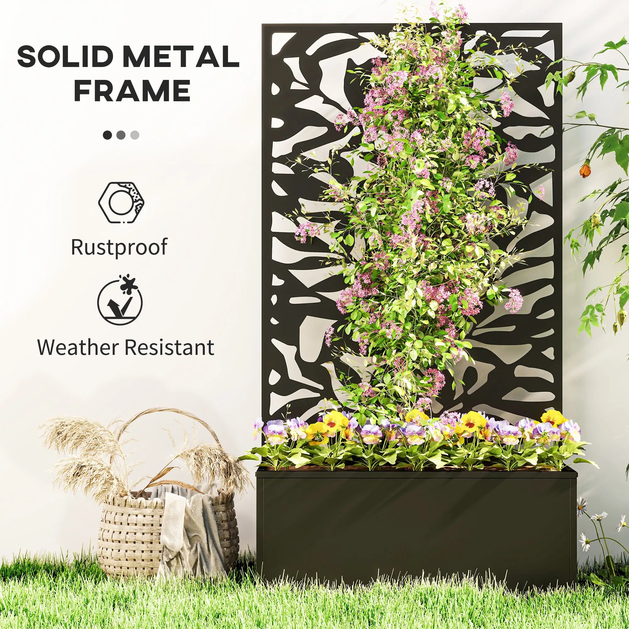 Raised Garden Bed With Trellis, 24