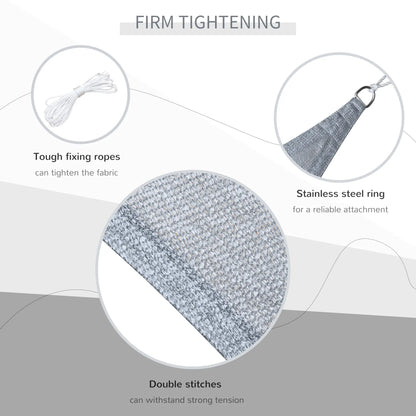 Triangle 10' Canopy Sun Sail, UV Protector, Outdoor Patio Cover, Grey Shade Sails at Gallery Canada