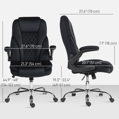 Executive Office Chair, Flip-Up Armrest, Diamond Fabric, Black Executive & Manager Chairs at Gallery Canada