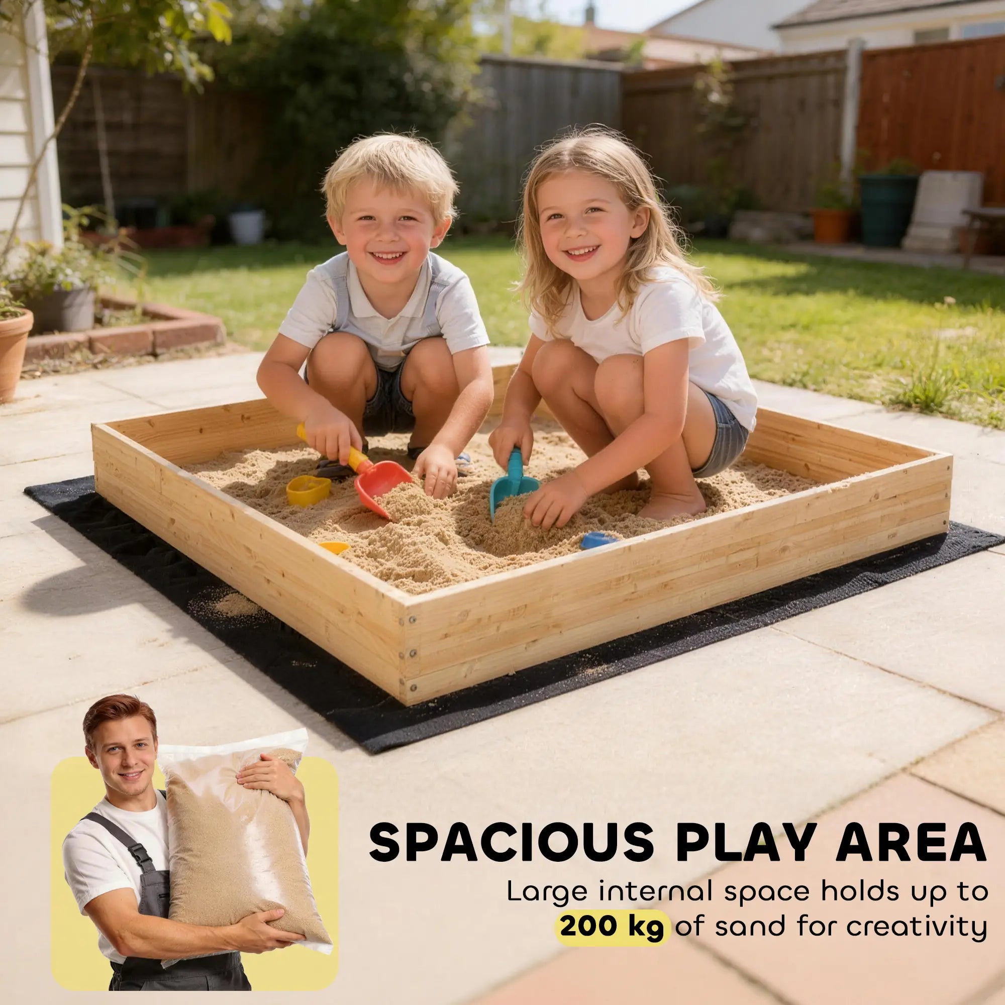 Wooden Sandbox With Digger, 72