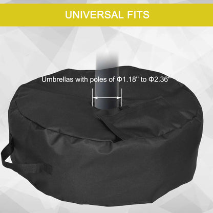 19" Round Patio Umbrella Base, Sand Bag, Weather Resistant, 88lbs, Black Umbrella Bases at Gallery Canada