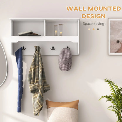 Wall Mounted Coat Rack, Shoe Storage Bench, Hall Tree, White Clothing Storage at Gallery Canada