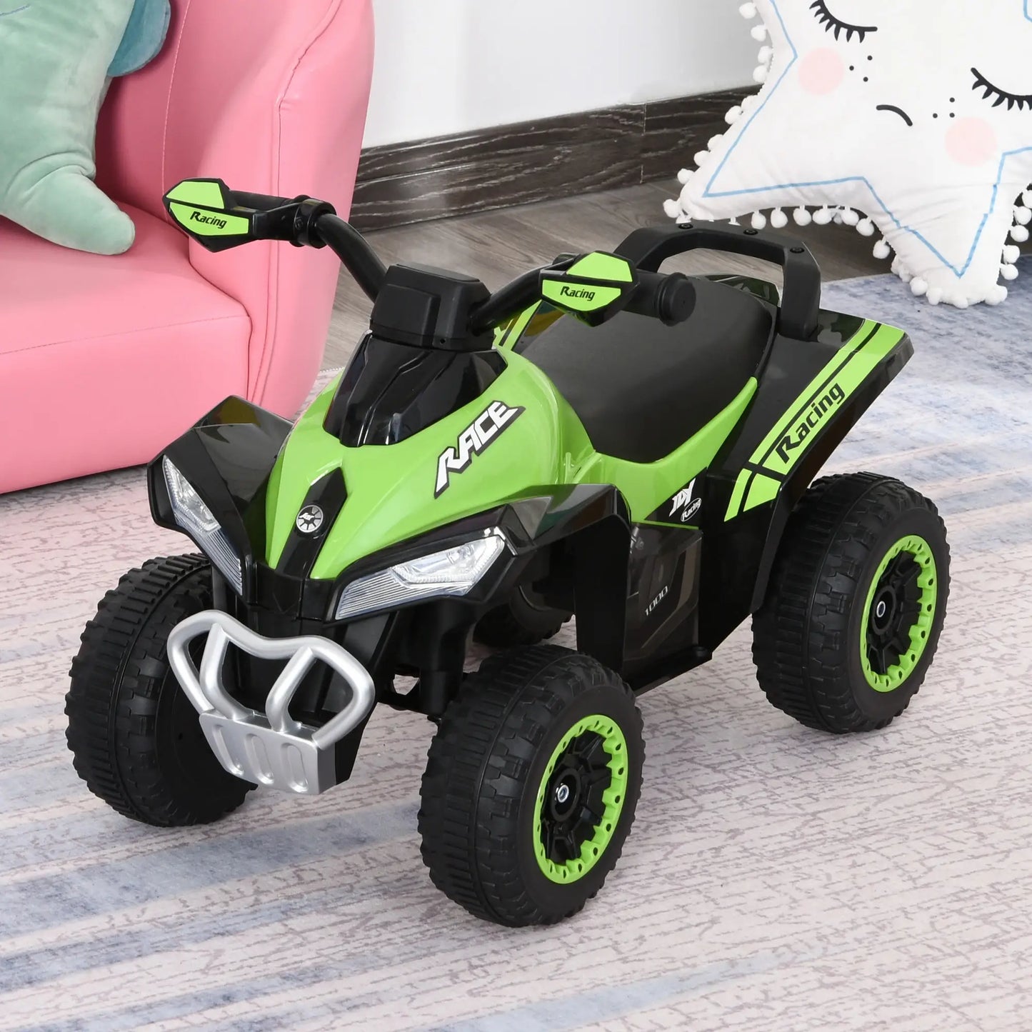 Kids Ride on Car, 4 Wheels, Music, for 18-36 M, Green