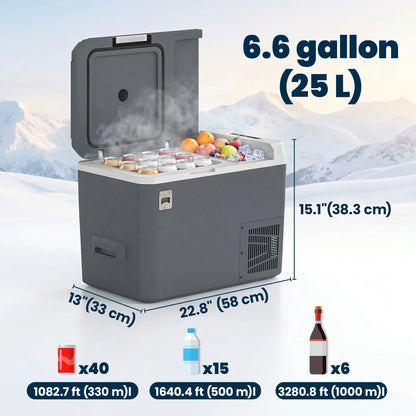 12 Volt Car Refrigerator, 26QT, App Control, 12/24V DC, 100-240V AC Car Coolers at Gallery Canada