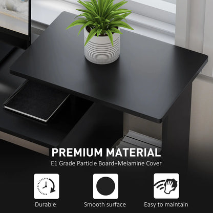 Computer Desk, Sliding Keyboard Tray, Storage Drawer, Black Computer Desks at Gallery Canada