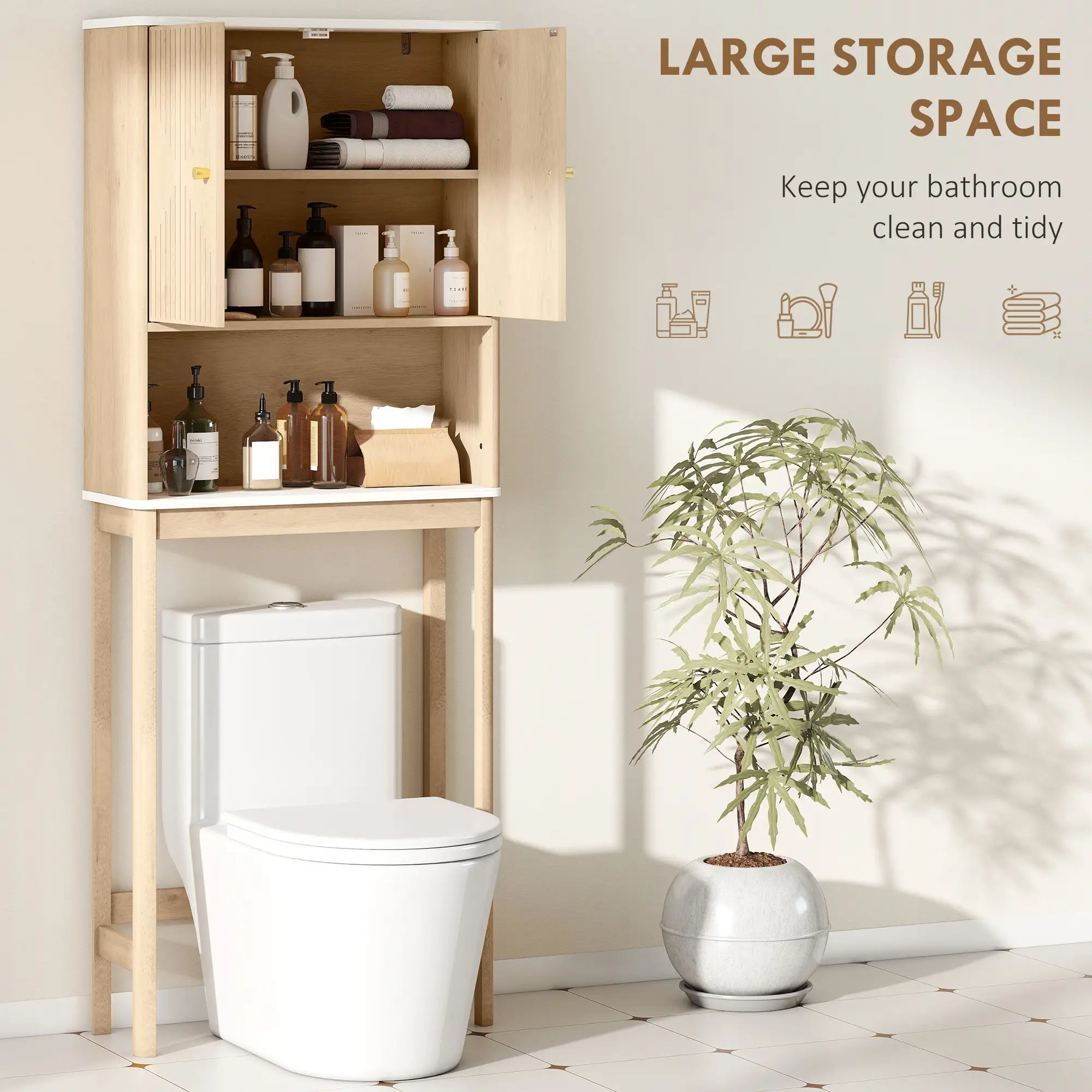 Over Toilet Storage Cabinet, Adjustable Shelf, Oak Bathroom Cabinets at Gallery Canada