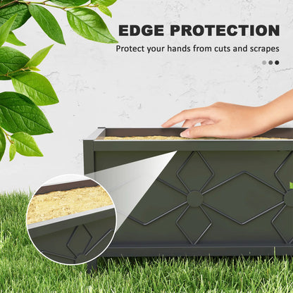 Galvanized Raised Garden Bed, Metal Flower Bed, Outdoor Planter Box for Herbs Raised Garden Beds at Gallery Canada