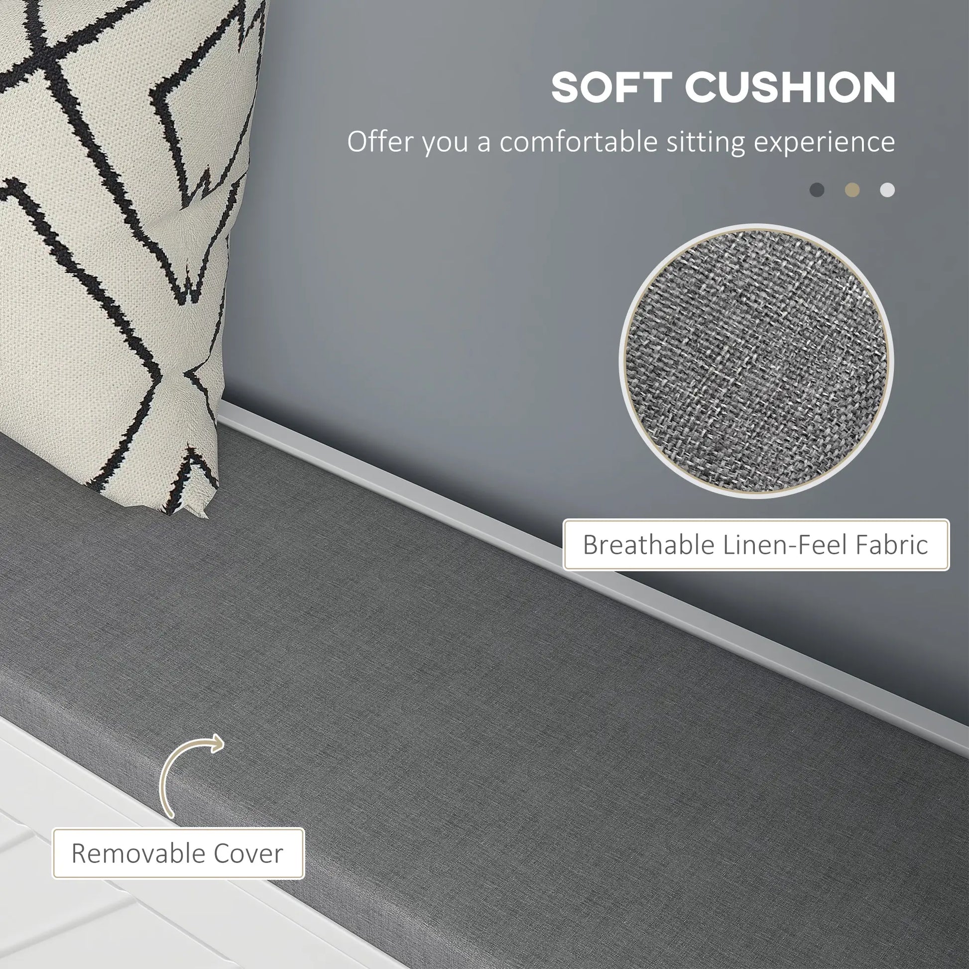 Shoe Storage with Seat, Upholstered Hallway Bench, Shoe Bench with 2 Flip Drawers and 4 Vents for 8 Pairs of Shoes Shoe Storage Cabinets & Racks at Gallery Canada