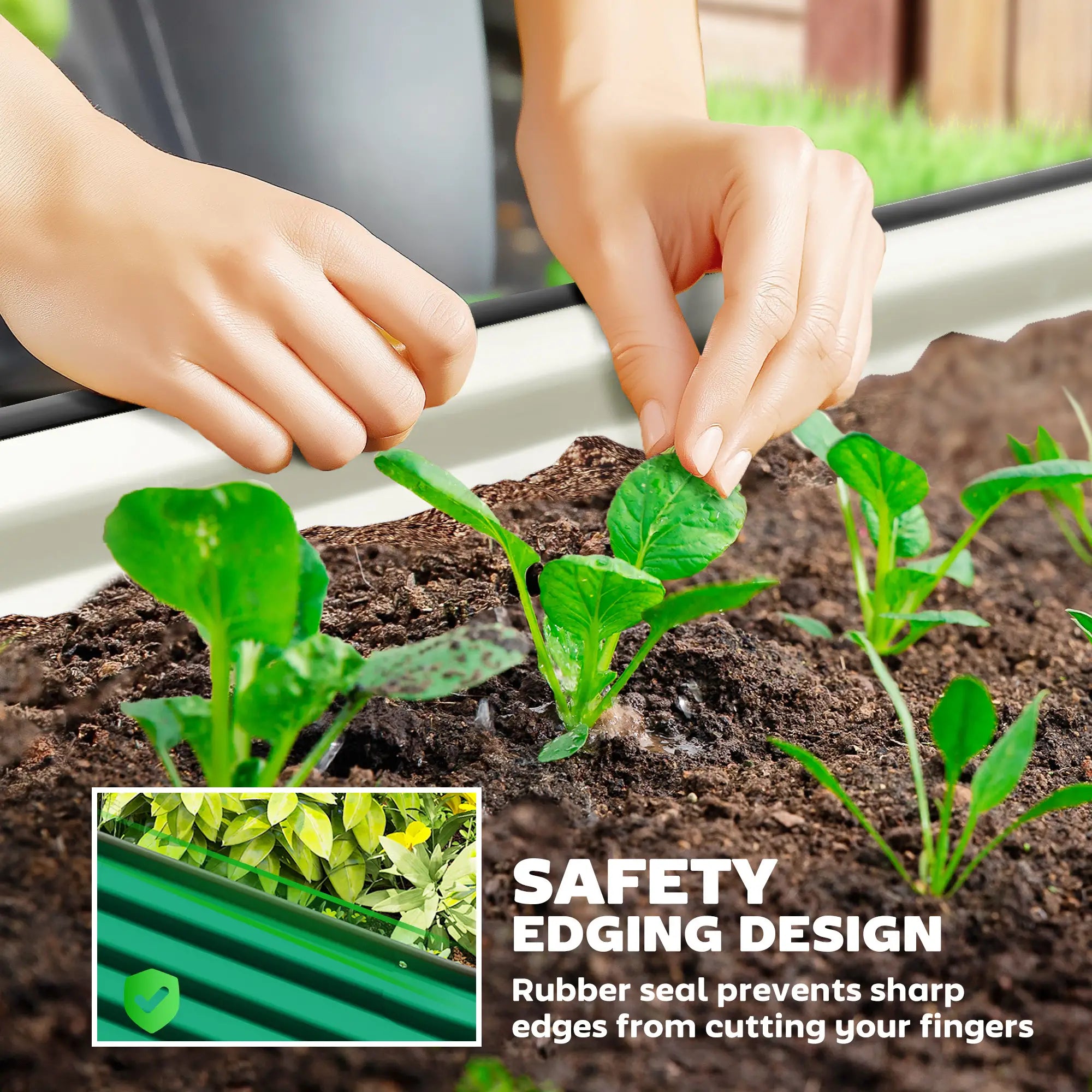 6' x 3' x 1' Galvanized Raised Garden Bed, Green Outdoor Planter Box, Green Galvanized Planter Boxes at Gallery Canada