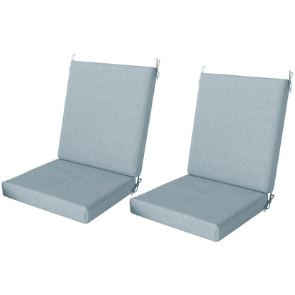Outdoor Cushions Set of 2, Seat Cushions with Back, Fade-Resistant, Light Grey Patio Chair Cushions Light Grey at Gallery Canada