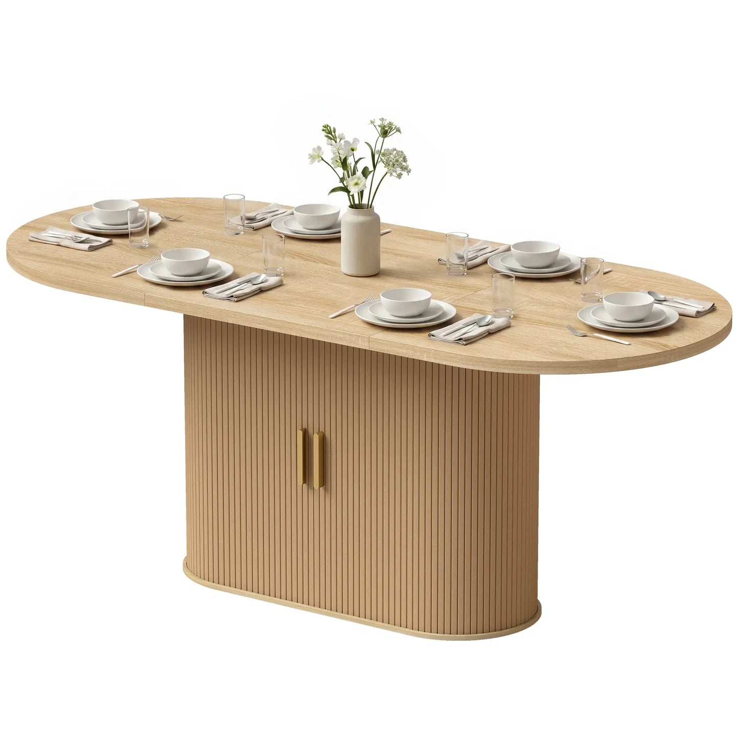 Table de salle à manger moderne de style ferme, chêne