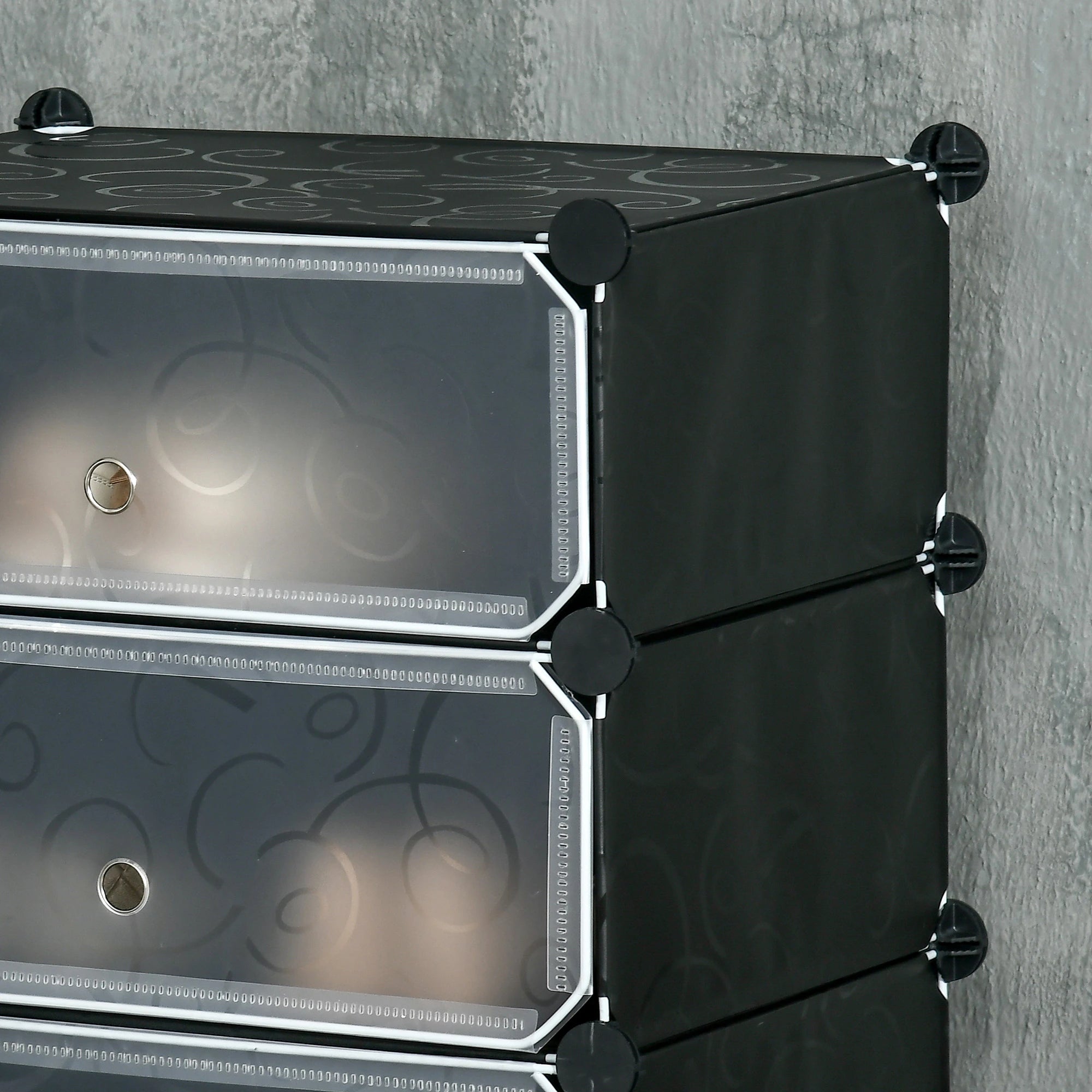 6-Tier Shoe Rack, 6 Cube Storage Organizer, Black Storage Cabinets at Gallery Canada