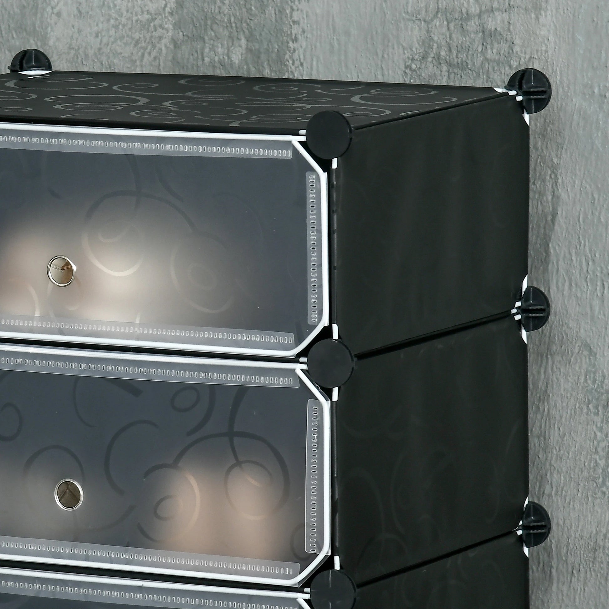 6-Tier Shoe Rack, 6 Cube Storage Organizer, Black Storage Cabinets at Gallery Canada