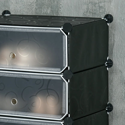 6-Tier Shoe Rack, 6 Cube Storage Organizer, Black Storage Cabinets at Gallery Canada