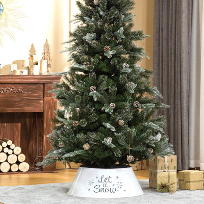 Metal Christmas Tree Collar, 26 Inch, Holiday Decoration, White Christmas Trees at Gallery Canada