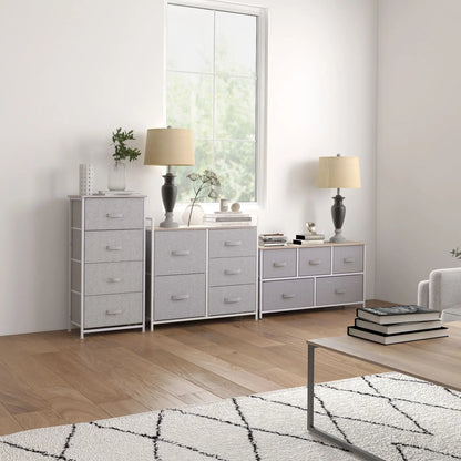 Linen Drawer Cabinet, 4 Removable Drawers, Adjustable Feet, White Storage Cabinets at Gallery Canada