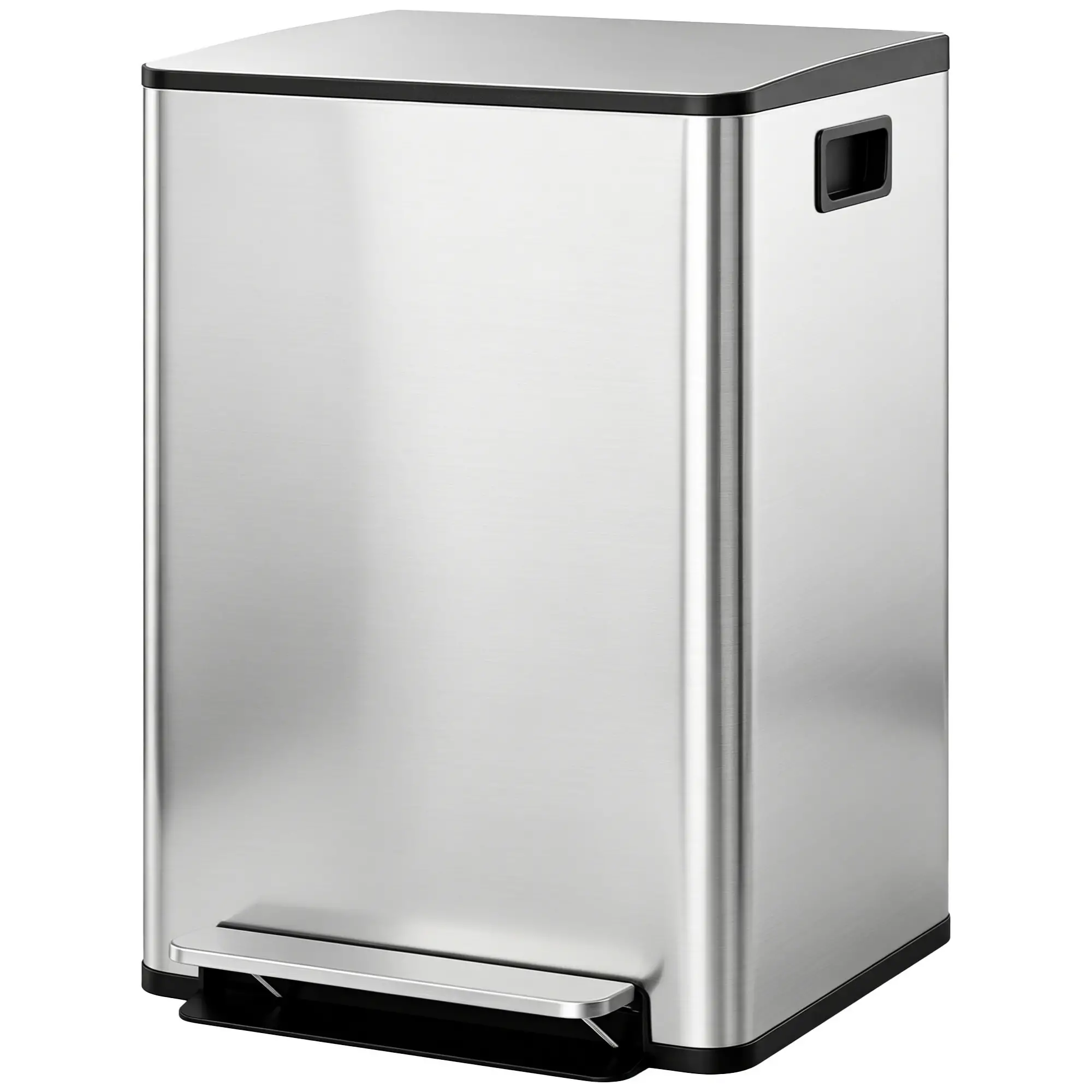 2 x 30L / 7.9 Gallon Dual Trash Can with Removable Inner Buckets and Handles for Kitchen, Office, Bathroom, Silver Household Supplies at Gallery Canada
