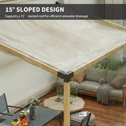 15° Slanted Pergola Bracket Kit, 3.6" X 3.6" Lumber, Black Pergolas at Gallery Canada