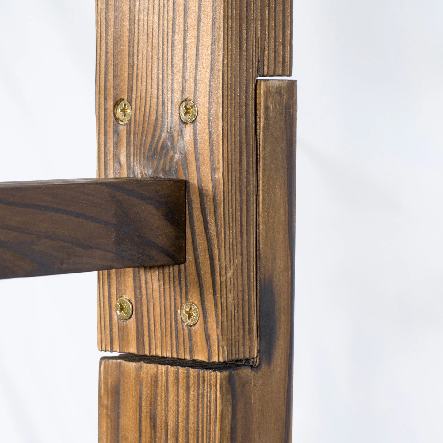 85" Wooden Garden Arbour, Arch Trellis for Climbing Vines, Carbonized Garden Arches at Gallery Canada