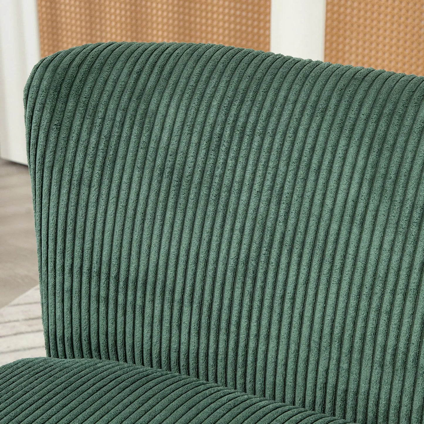 Modern 2 Seater Sofa, Upholstered Couch with Rubber Wood Legs, Green 2-Seater Sofas at Gallery Canada