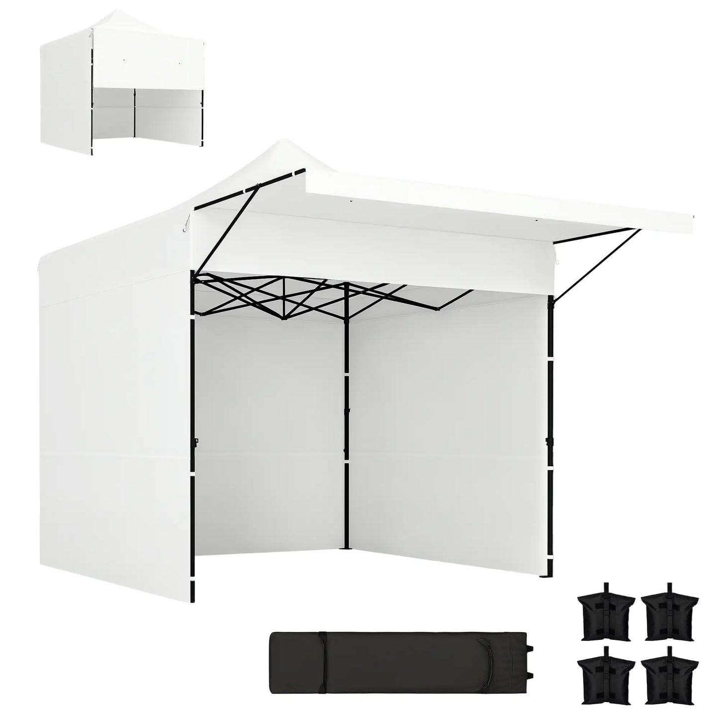 10' x 10' Pop Up Canopy Tent, Awning, Sidewalls, Wheeled Bag, Sand Bags Pop Up Canopies at Gallery Canada
