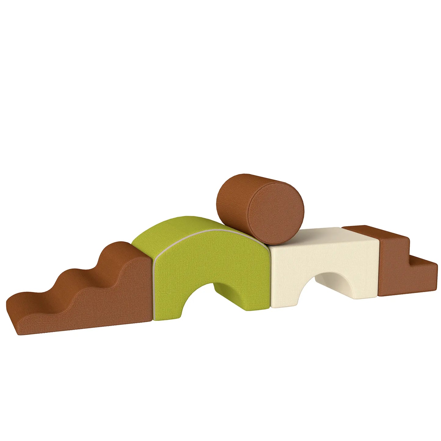 5-Piece Foam Climbing Blocks, Non-Slip, Washable Cover for Crawling