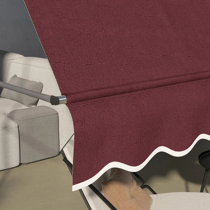 10' x 4' Manual Retractable Awning, Freestanding, UV Resistant, Wine Red Patio Awnings at Gallery Canada