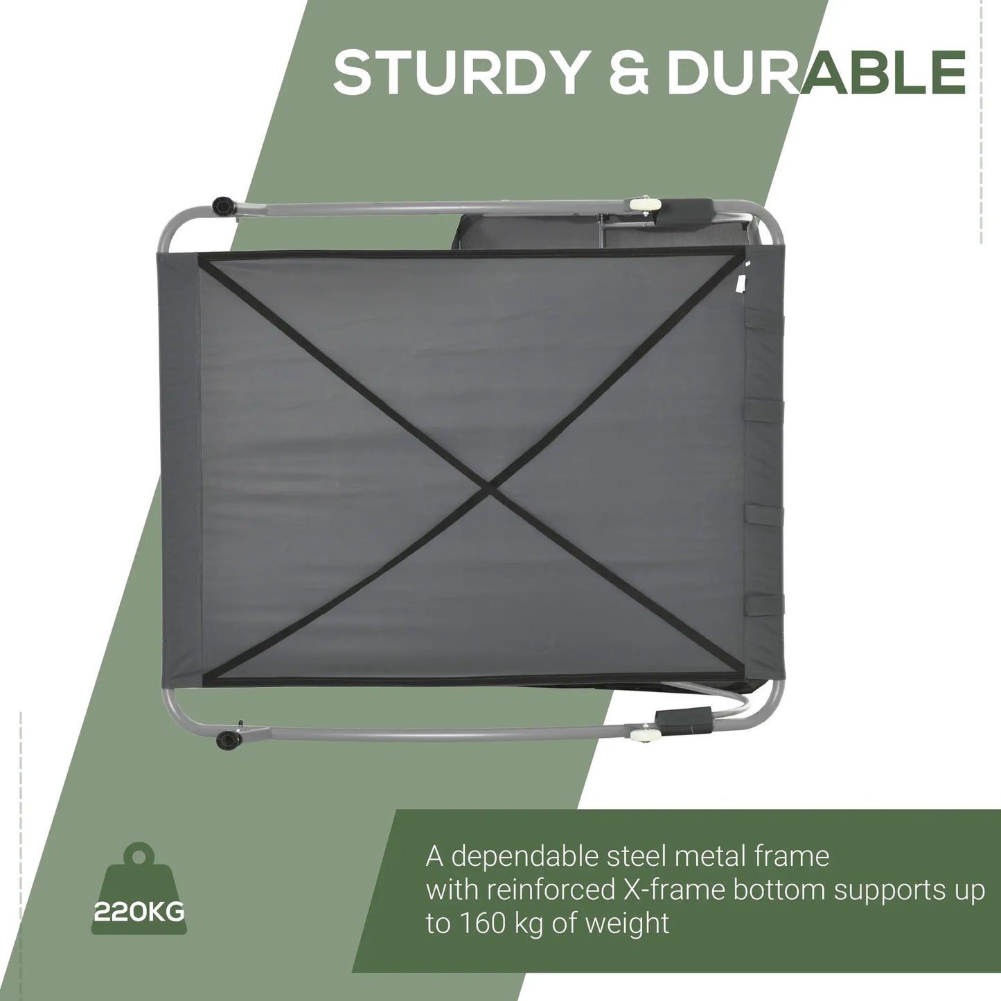 Double Patio Lounger, Adjustable Canopy, Headrest Pillows, 2 Wheels, Grey Lounger Chairs at Gallery Canada