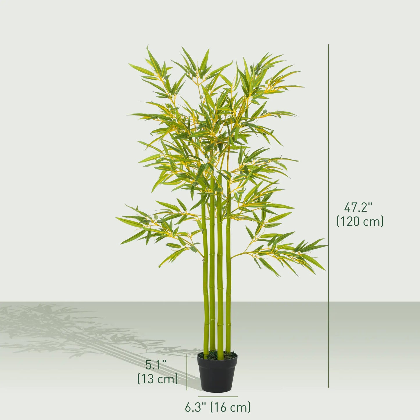 4FT Artificial Bamboo Tree Set Of 2, Faux Plant In Nursery Pot Artificial Trees at Gallery Canada