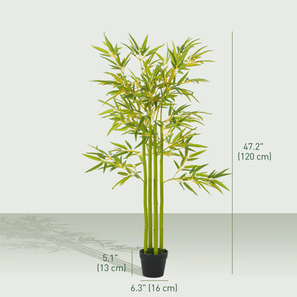 4FT Artificial Bamboo Tree Set Of 2, Faux Plant In Nursery Pot Artificial Trees at Gallery Canada