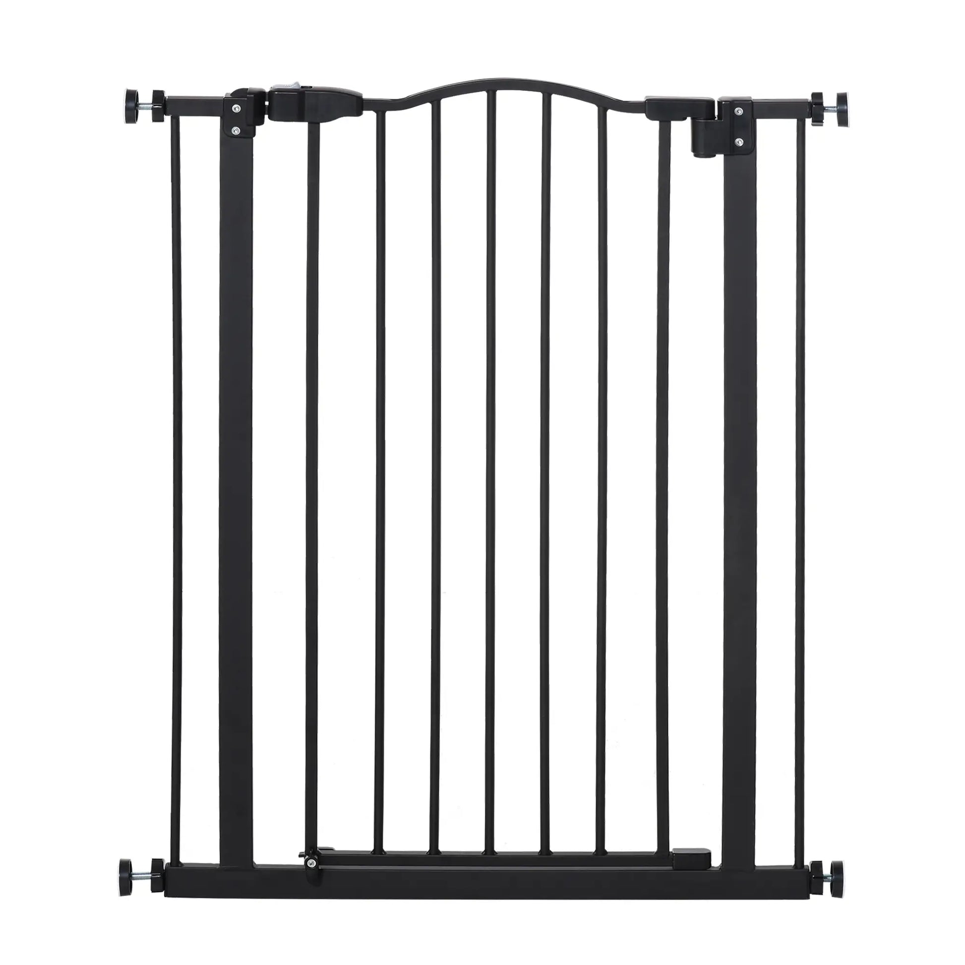 Extra Tall Dog Gate with Door, Pressure Fit, Auto Close, 29-32", Black Houses, Kennels & Pens at Gallery Canada