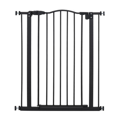 Extra Tall Dog Gate with Door, Pressure Fit, Auto Close, 29-32", Black Houses, Kennels & Pens at Gallery Canada