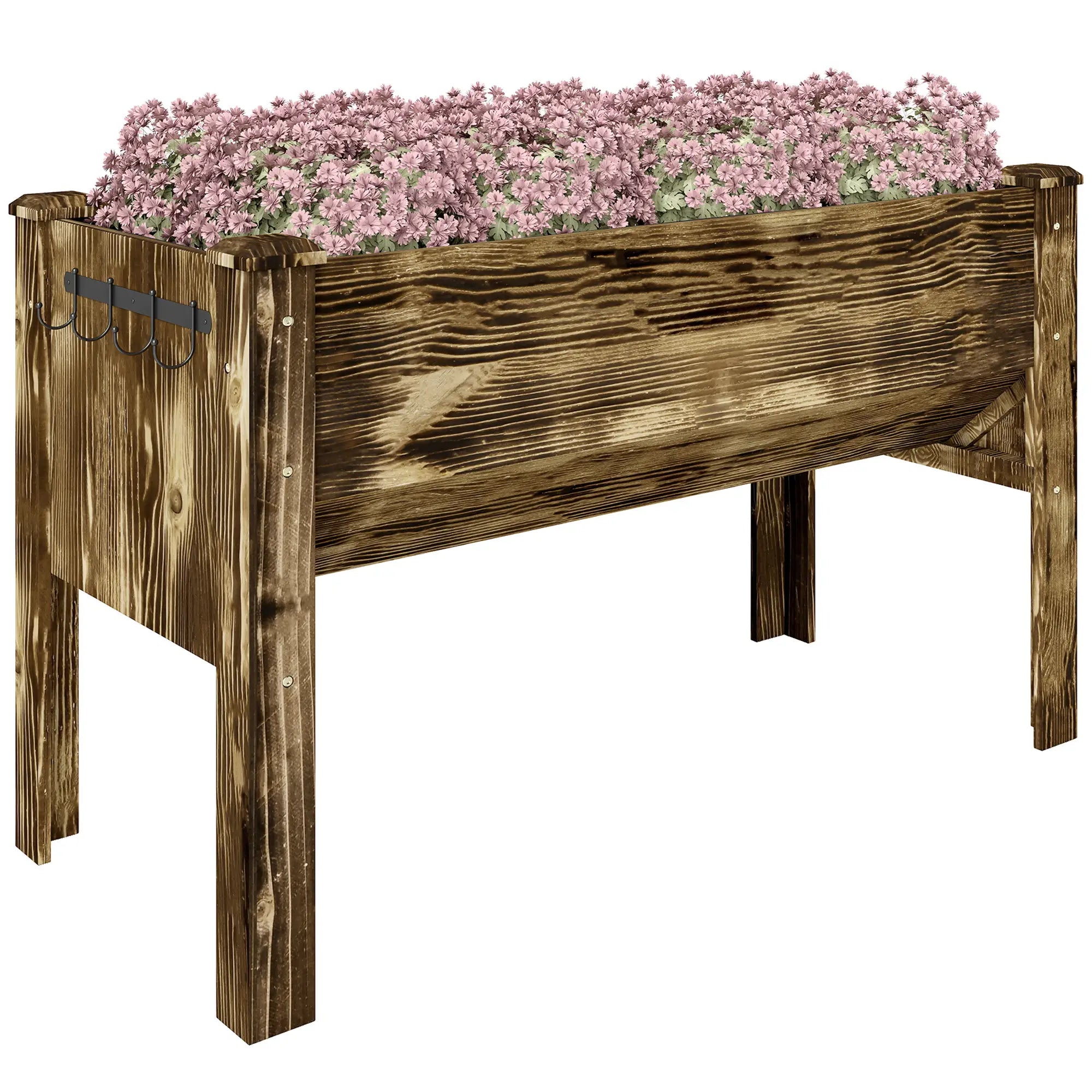 Wooden Raised Garden Plant Stand, 48