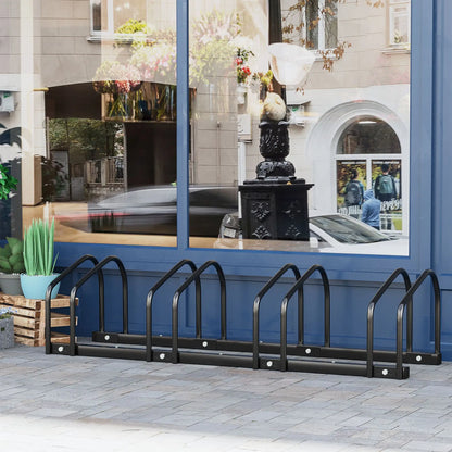 4-Bike Bicycle Floor Parking Rack, Cycling Storage Stand, Black Bike Parking Stands at Gallery Canada