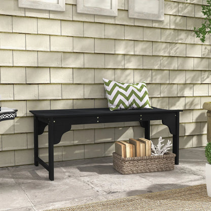 Wooden Garden Bench, Patio Double Park Bench, Black Outdoor Benches at Gallery Canada