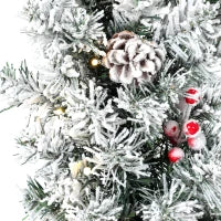 Pre-Lit Christmas Wreath 24 Inch, Green