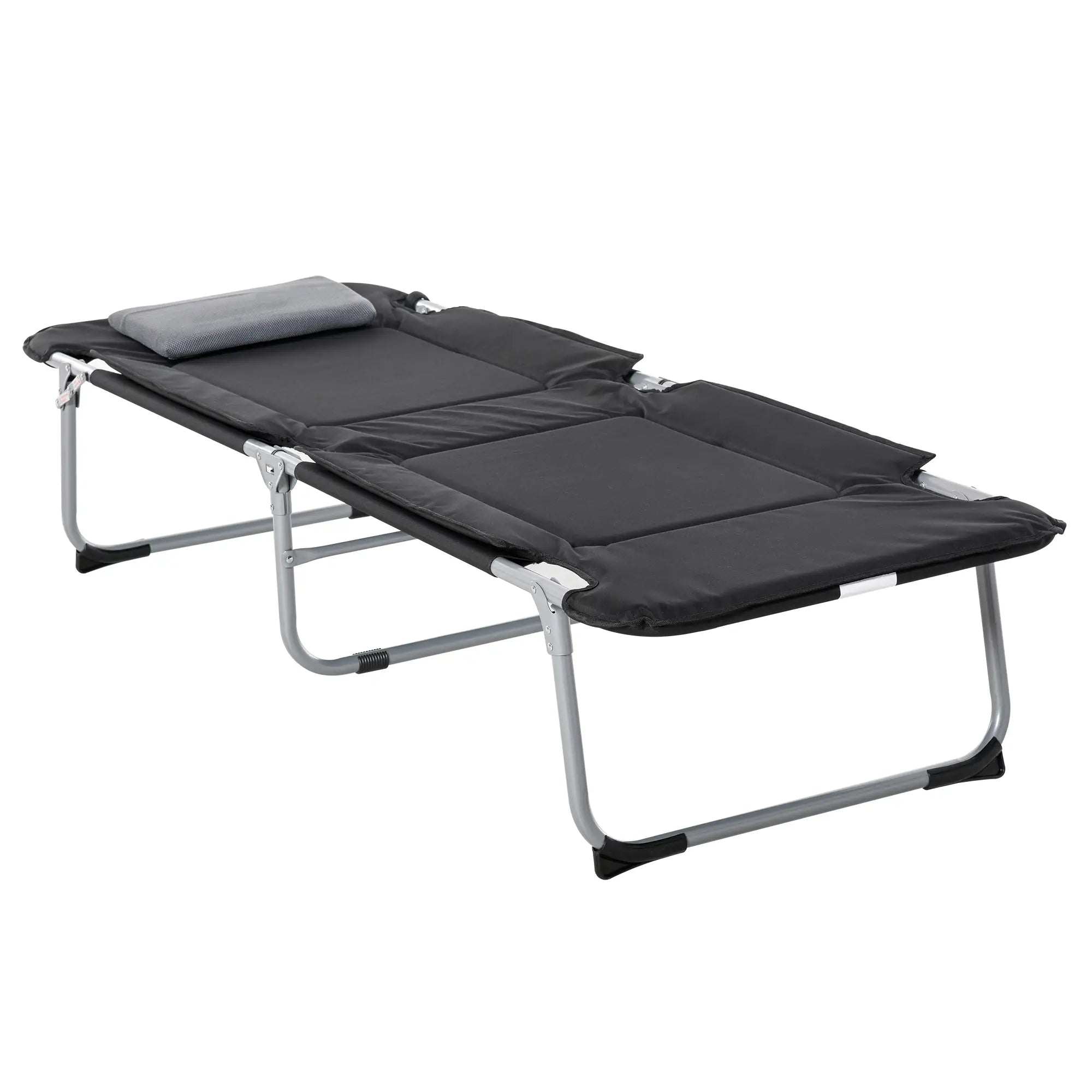 Folding Camping Cot, Sleeping Bed for Adults, Outdoor Hiking, Black Camping Cots at Gallery Canada