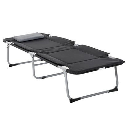Folding Camping Cot, Sleeping Bed for Adults, Outdoor Hiking, Black Camping Cots at Gallery Canada