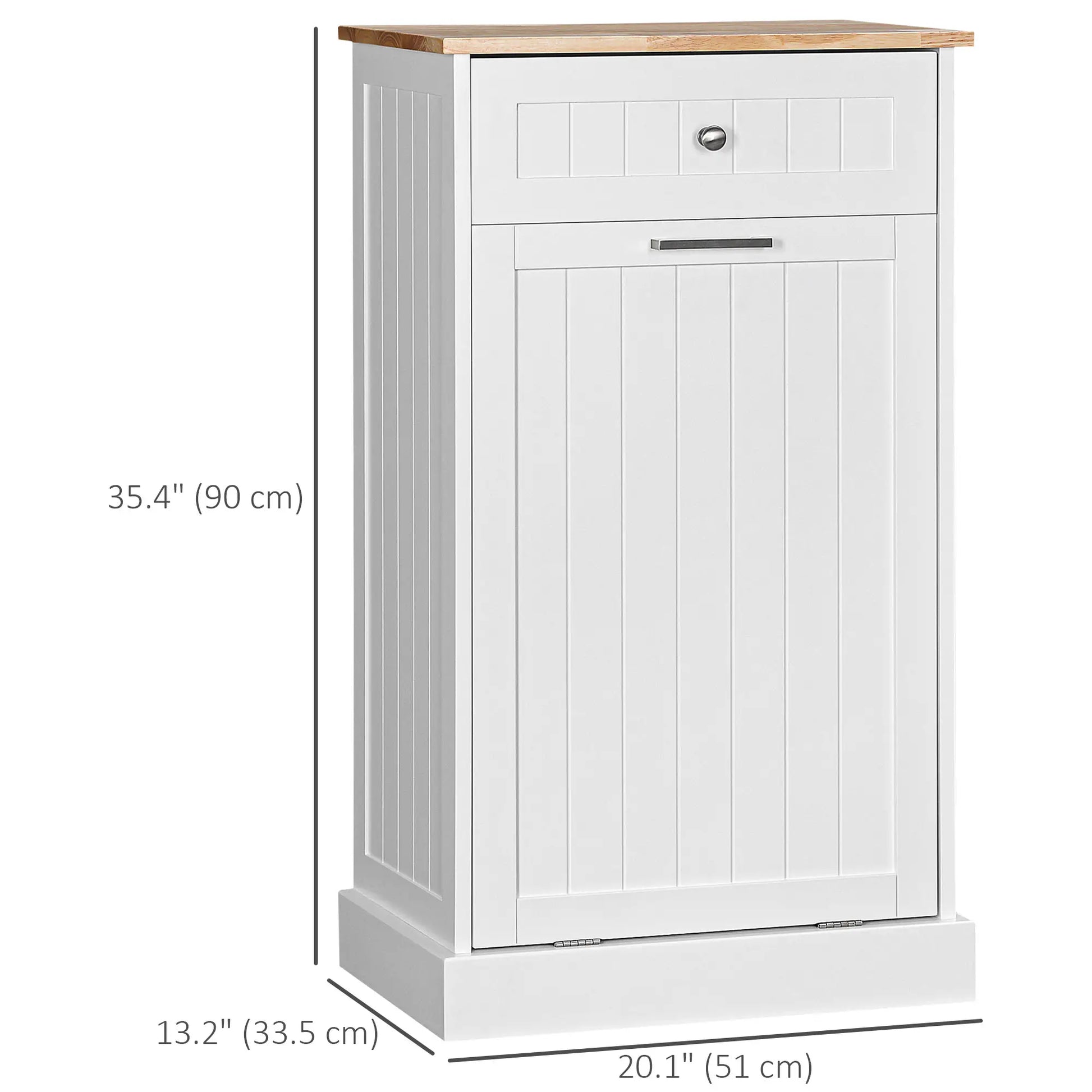 Kitchen Tilt Out Trash Bin Cabinet, Free Standing, White Storage Cabinets at Gallery Canada